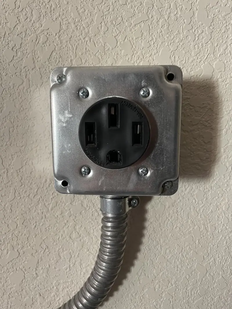 NEMA 14-50 outlet installed for Electrical Panel Upgrade in Mount Horeb
